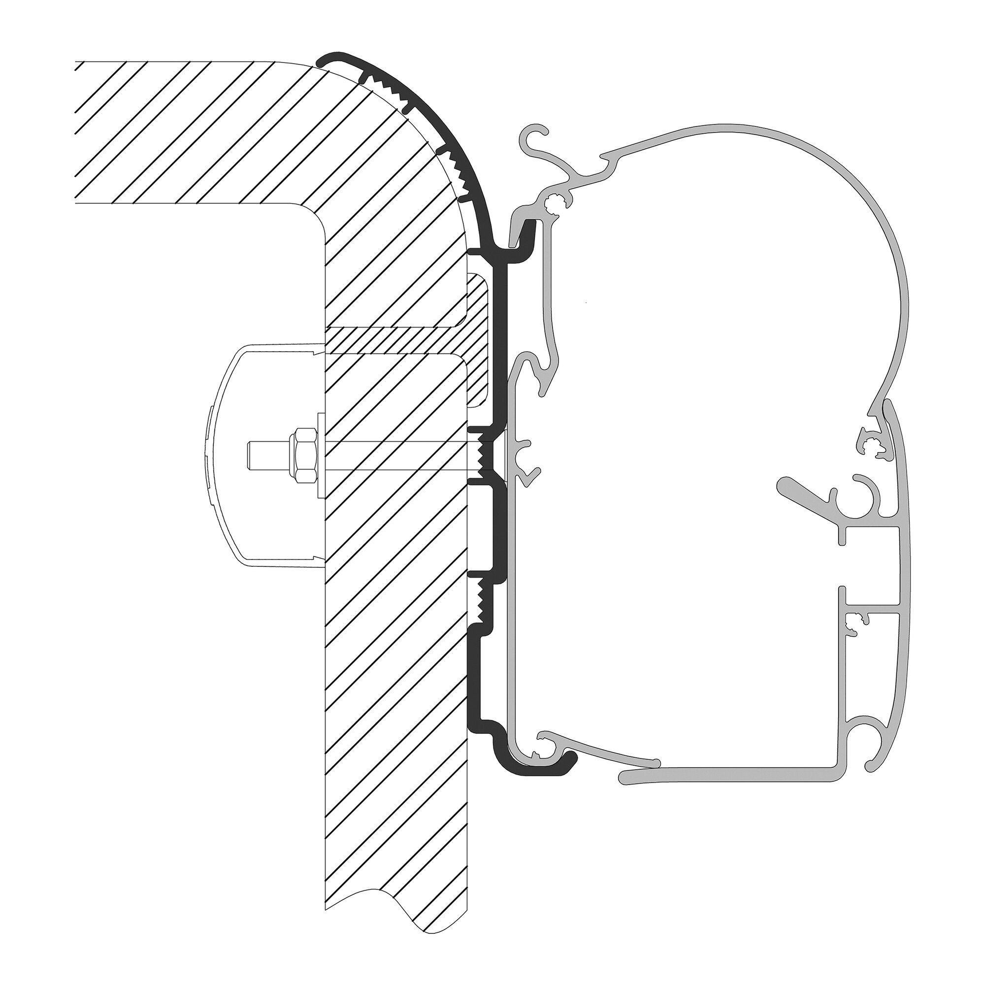 Product image 1 of the product “Adapter für Bürstner zu Markisen Dometic Serie 1 ”